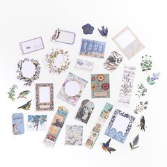 Alideco 200pcs Scrapbook Paper Kit Kawaii Vintage Botanical Flowers Scrapbook…