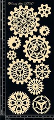 Dusty Attic Chipboard 5×12 – Industrial Jumbo Gears, DA2860