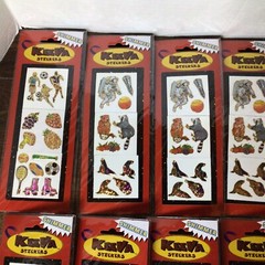 Lot of 12 Vintage KeeVa Gold Embossed Scrapbooking Stickers Shimmer Sealed Pack