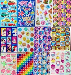 350+ Stickers, Themes Scented Food Fruit Dessert Unicorn Glitter Rainbow Preppy