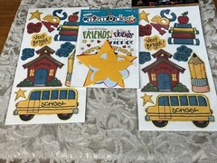 Sandy Lion SCHOOL DAYS THEMED Assorted Scrapbook Craft Sticker Pack Bundle