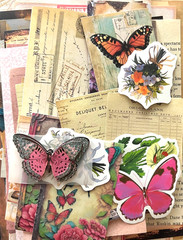 #776 – 100+ PCS VINTAGE FLORAL SCRAPBOOK JUNK JOURNAL KIT / LOT – REAL EPHEMERA