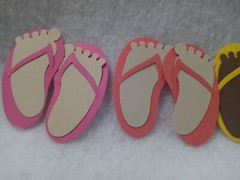 Sandals & footprint Summer Beach 6 Sets Blush Tan Brown –U Choose