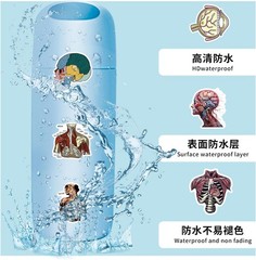 100PCS Cool Anatomy Stickers,Biology Anatomy Human Body Organ Stickers for St