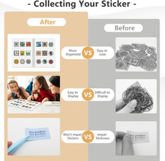 Large Reusable Sticker Book Collecting Album 8.5×11 Inch Sticker