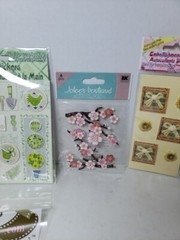 Scrapbook Stickers Crafts Cardmaking 11 Sheets Jolee’s Dimensional Borders Shiny