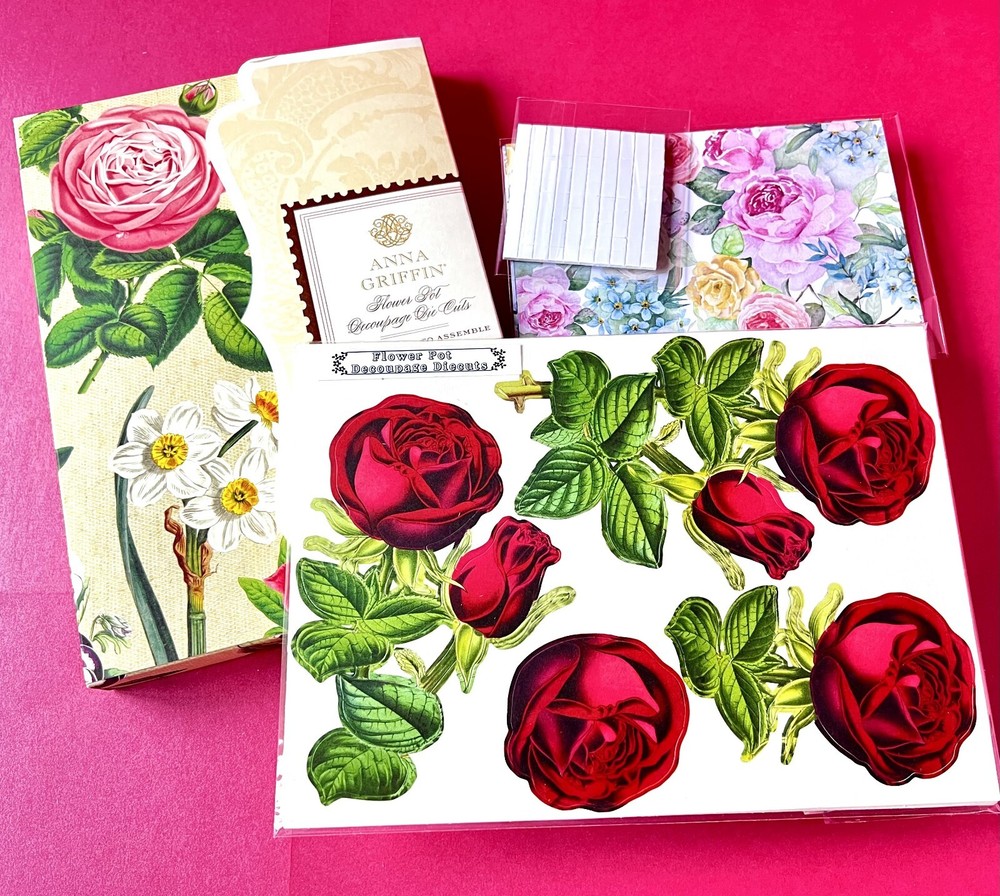 Anna Griffin Flower Pot Decoupage Diecuts 70+ PCS + Floral Recollection Layers