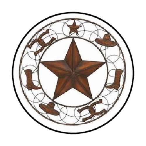 48 Cowboy Western Star. ENVELOPE SEALS LABELS STICKERS 1.2″ ROUND