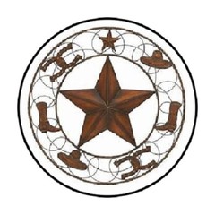 48 Cowboy Western Star. ENVELOPE SEALS LABELS STICKERS 1.2″ ROUND