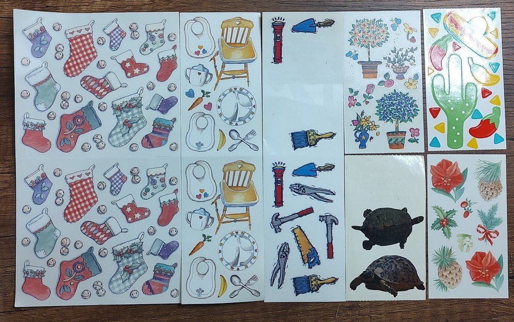 Frances Meyer Sticker Lot Full Partial Sheets Vintage Baby Christmas Tools S69