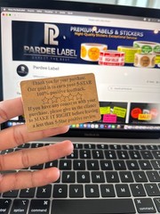 Thank You Natural Kraft Labels 2″ x 3″ Stickers Packaging 250/Roll