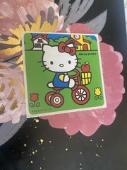 Hello Kitty On Bike Sticker Mod 2.5” Inches