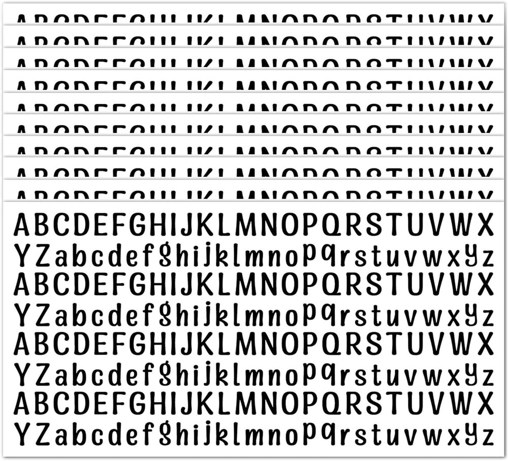 10 Sheet Small Letter Stickers, 1/2 Inch Self Adhesive Alphabet Stickers, Cute V