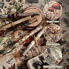 120 Sheets Vintage Botanical Scrapbook Paper Set, Journaling Scrapbooking Sup…