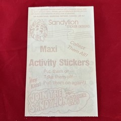 Vintage RARE Maxi Activity Sheet Stickers Sandylion Santa’s Workshop Elves 1984
