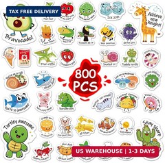 Wakawaga 800pcsTeacher Classroom Motivational Stickers for Kids Students | Rewar