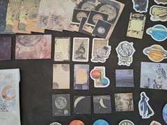 Original Retro Material Pack 100 Pc Scrapbooking JJ Craft Kit Papers Illusory…