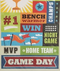 American Traditional Designs Sports Stickers Embossed Multicolor