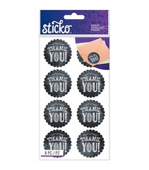 EK SUCCESS Sticko Flat Stickers – THANK YOU TAGS – 8 pcs
