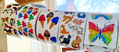 New Retro and Vintage Hambly Studios Sparkly Stickers Off the Roll: You Choose!