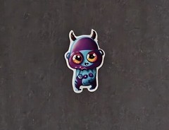 Monster Sticker’s 6 Pack. Kawaii Monster’s