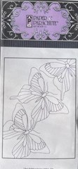 New Paper Parachute cling RUBBER STAMP 3 BUTTERFLIES IN FRAME free USA ship