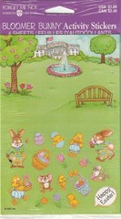 American Greetings forget me not bloomer bunny easter stickers lot of 37