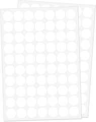 1″ White Dot Stickers 1050 PCS round Circle Stickers Colored Coding Labels (Whit
