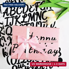 12 Sheets 1 1/2 Inch Letter Number Stickers, Self-Adhesive Vinyl Alphabet Label