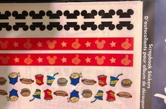 SandyLion Disney Theme Park Scrapbook Sticker Border Sheet Lamp Post Food Ears