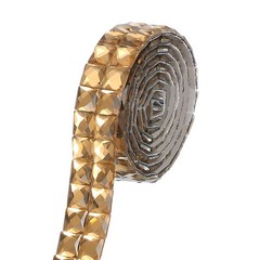 0.79 Inch x 1 Yard Crystal Rhinestone Sticker Ribbon Brown,