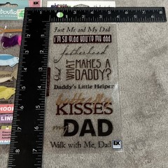 Fathers Day Fishing Tool Stickers Jolee’s Boutique EK Success Phrase