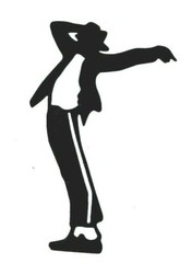 MICHAEL JACKSON or M.J. DANCING SILHOUETTE DIE CUT/ CUTS «OOH OOH OH AHHHHH!»