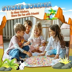 3200+ 3D Puffy Stickers for Kids in Box, 64 Sheets Cute Animal Stickers Bulk