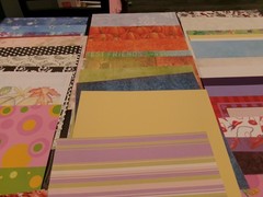 Scrapbooking Paper Mixed Lot Of 112, Various Sizes,Brands,Colors, w/Case