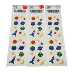 3 VINTAGE FRANCES MEYER STICKERS PLANETS STARS MOON SPACE SEALED NEW IN PACKAGE