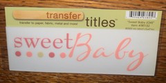 My Minds Eye RUB ON TRANSFER TITLE “Sweet Baby“ Pink Girl Infant SCRAPBOOK CRAFT