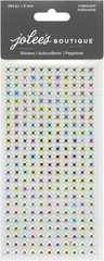 Jolee’s Iridescent Rhinestone Sticker Sheet Bling 6 MM Almost 1/4″ Diameter