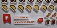 Pipstick Sticker Sheet 4×4 called «Little Snacks» From Feb 2023