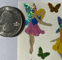 SPARKLE FAIRIES Prismatic Stickers (10pc)Forest•Butterflies•Frog•Fairytale •Fly