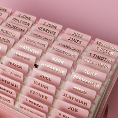 UPAFEXXI-Leather Bible Tabs, Tabs for Women 80 Count (Pack of 1), Pink