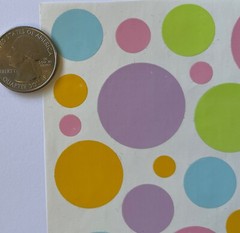 POLKA-DOT Sticker Sheet(29pcs) Pastel•Confetti•Rainbow•Card Making•Scrapbooking•