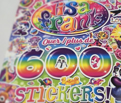 NEW Lisa Frank Sticker Book 600 Stickers/5 sheets per booklet Bendon – LOT of 2
