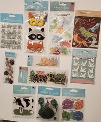Lot Of 11 JOLEE’S BOUTIQUE, K&Co Dimensional Scrapbooking Stickers ANIMALS