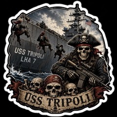 USS Tripoli/LHA 7/Pirates Sticker/USMC/Navy/Ships