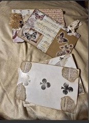 Handmade Junk Journal cards Altered Jumbo Playing Cards, Set Of 5
