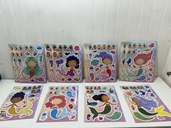 12 Make Your Own Mermaid Sticker Sheets for Kids with Mermaid Face Read Descript
