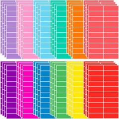 960 Pack Rectangular Colored Coding Labels Stickers by ,3 x 1 inch Label Stic…