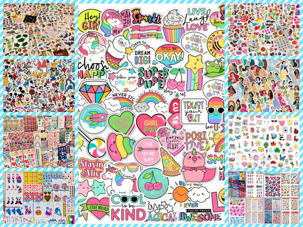 MEGA Sticker Lot GIRLY STUFF All Themes JoJo HALLMARK Kid Squad Girls Boys 1179+