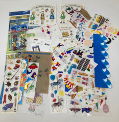 Large Vintage Scrapbooking Stickers Family Fun Amusement Park Mickey Mouse